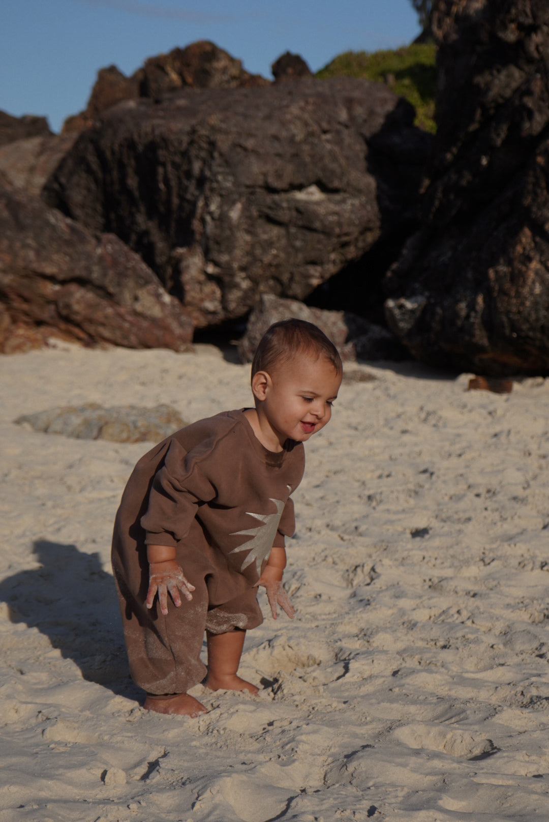 sunglow lounge romper - cedar