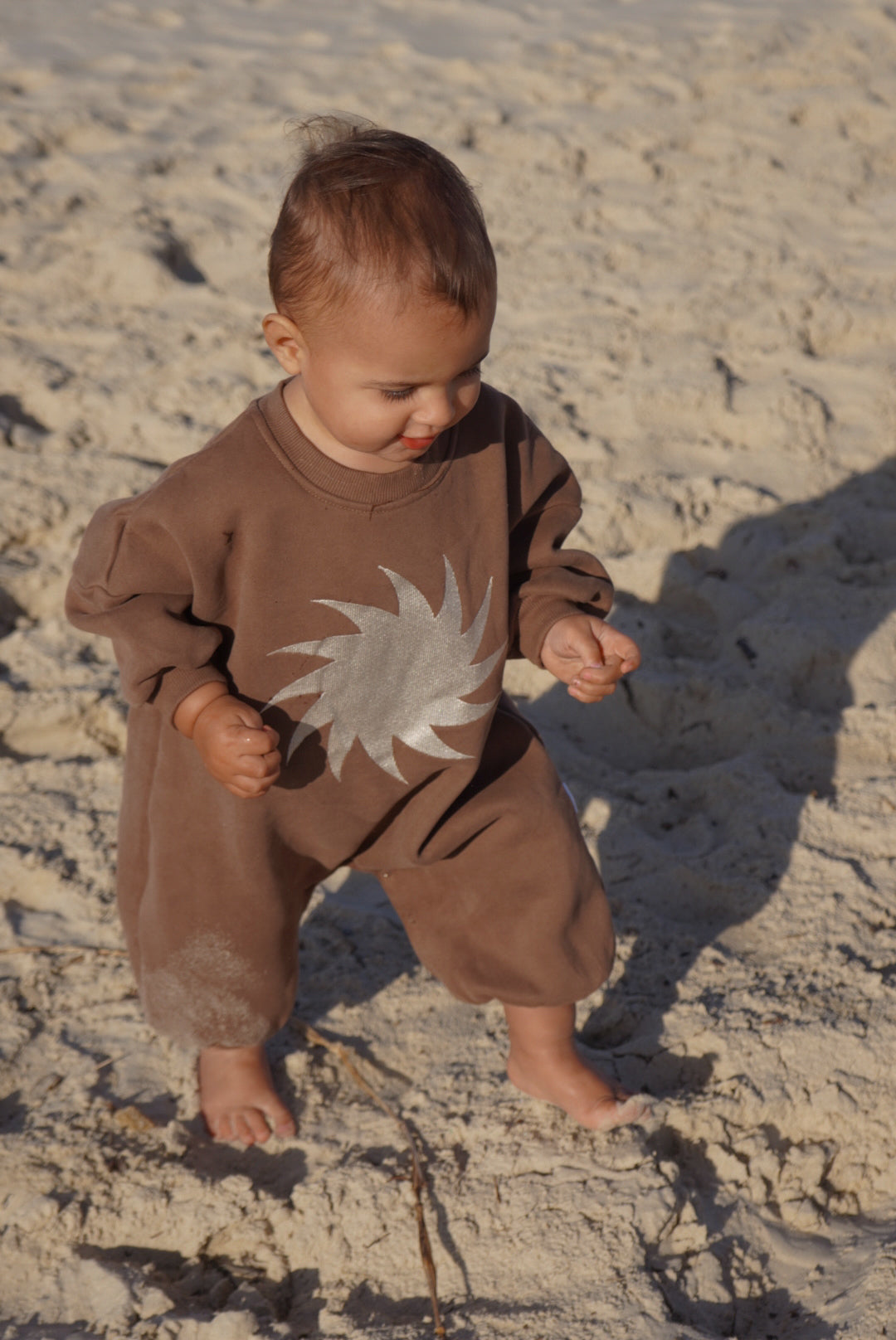 sunglow lounge romper - cedar