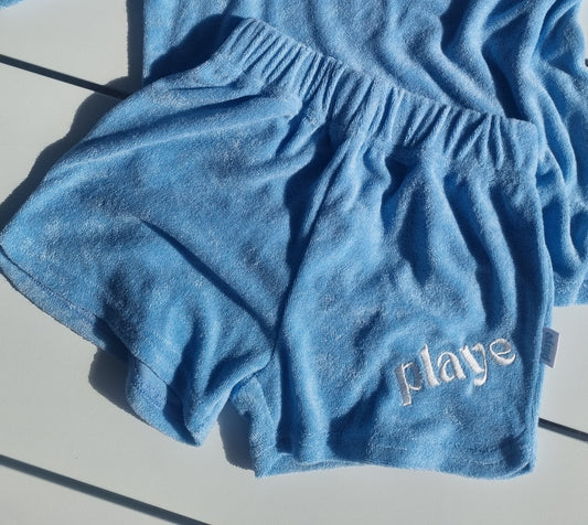 vacay terry short - pool blue
