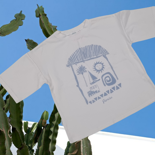 paraiso oversized tee - ibiza waters