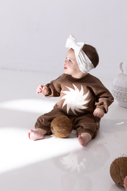 sunglow lounge romper - cedar