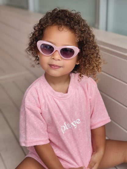 vacay terry tee - pink villa